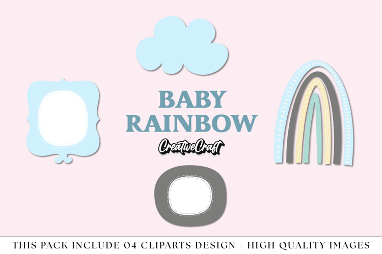 Baby Rainbow png clipart, baby shower rainbow illustrations