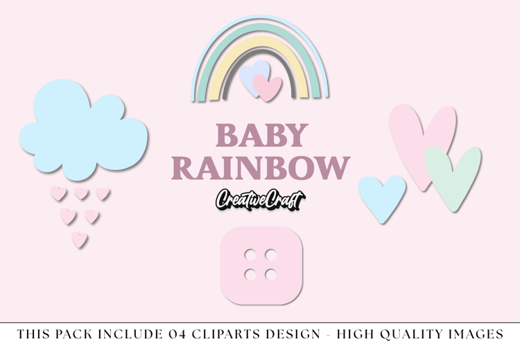Baby Rainbow png clipart, baby shower rainbow illustrations