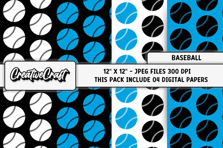 Baseball Sport Digital Paper, baseball graphic illustrations