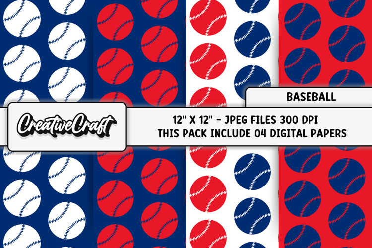 Baseball Scrapbook Paper Image 15