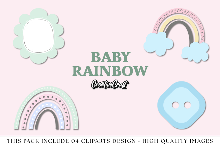 Baby Rainbow png clipart, baby shower rainbow illustrations