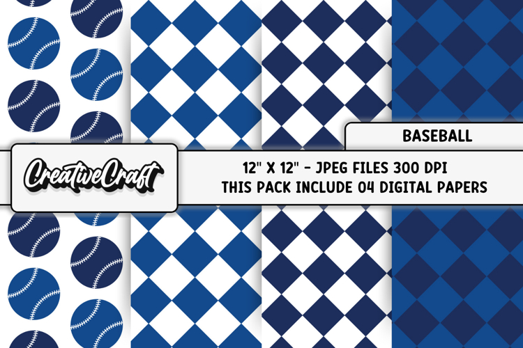 Baseball Scrapbook Paper Image 5