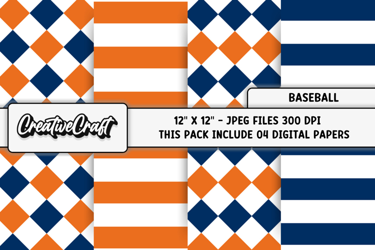 Baseball Sport Digital Paper, baseball graphic illustrations