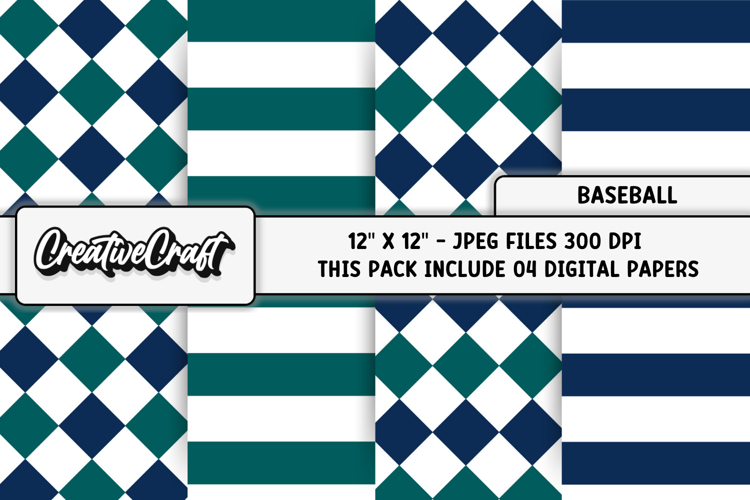 Baseball Sport Digital Paper, baseball graphic illustrations