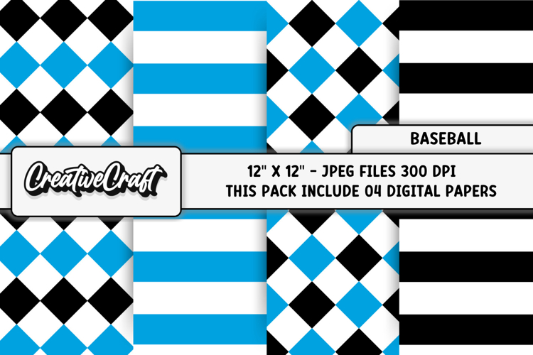 Baseball Sport Digital Paper, baseball graphic illustrations