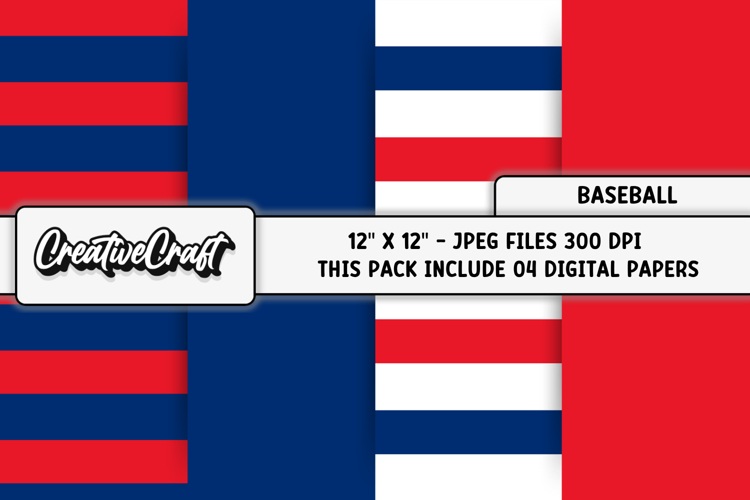Baseball Sport Digital Paper, baseball graphic illustrations