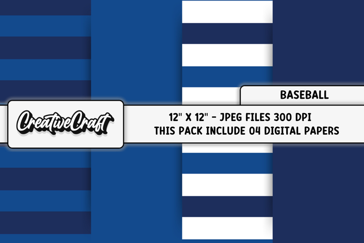 Baseball Scrapbook Paper Image 3