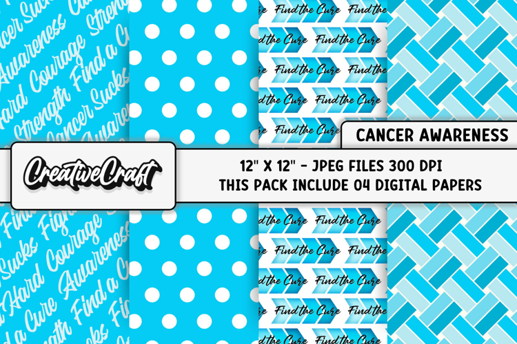 Prostate Cancer Awareness Digital Papers, digital scrapbook example image 1