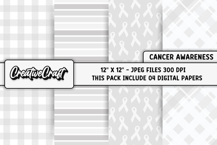 Lung Cancer Awareness Digital Papers, digital scrapbooking