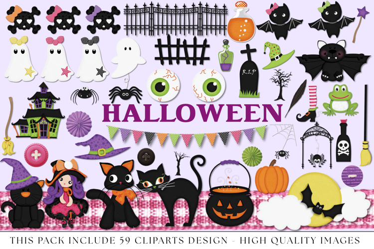 Halloween Clipart, halloween graphic design, illustrations