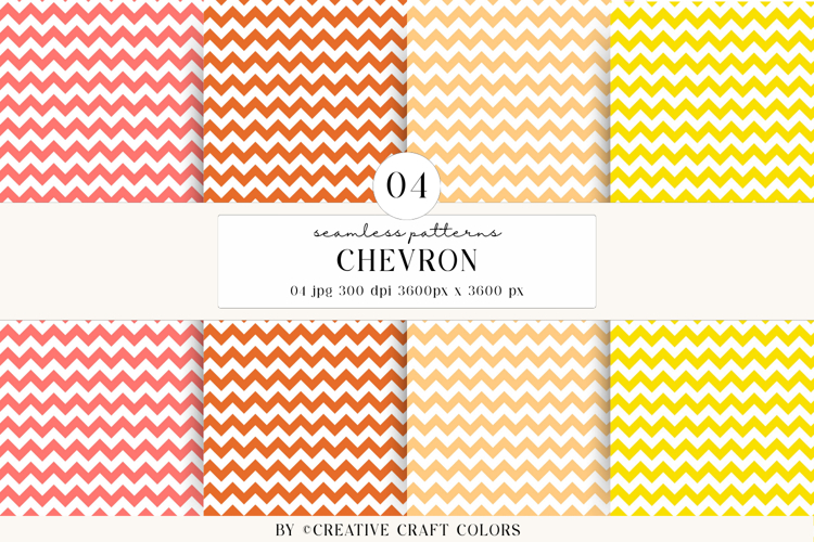 Chevron Seamless Patterns, rainbow digital papers designs