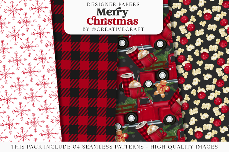 Christmas Seamless Pattern, christmas digital paper graphic