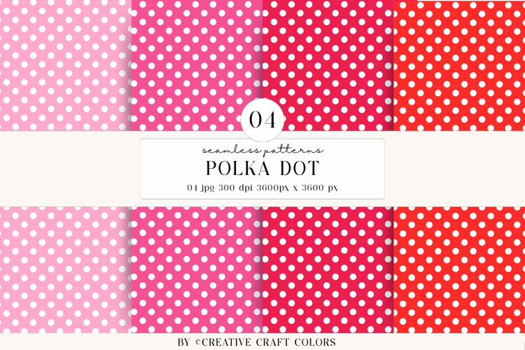 Polka Dot Seamless Patterns, rainbow digital papers, bright