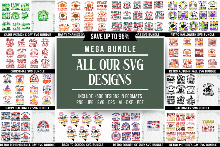 All Our SVG Designs Mega Bundle, cutting files, cricut