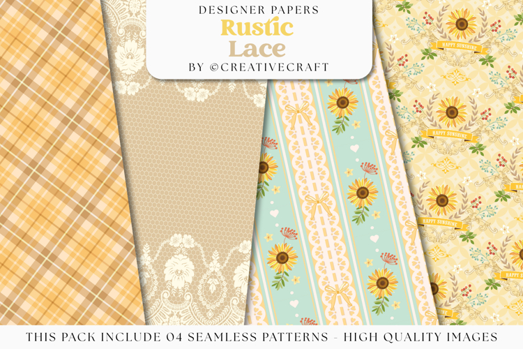 Sunflower Seamless Pattern, sunflower digital papers graphic