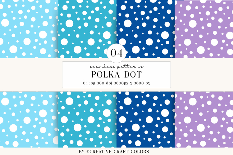 Polka Dot Seamless Patterns, rainbow digital papers, bright