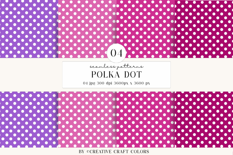 Polka Dot Seamless Patterns, rainbow digital papers, bright