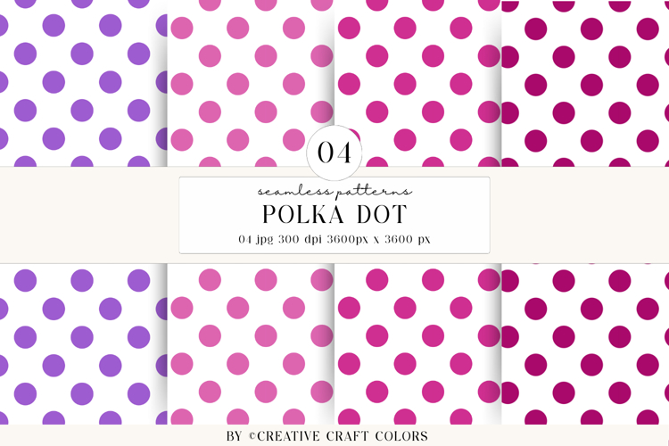 Polka Dot Seamless Patterns, rainbow digital papers, bright