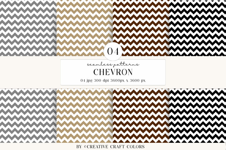 Chevron Seamless Patterns, rainbow digital papers designs example image 1