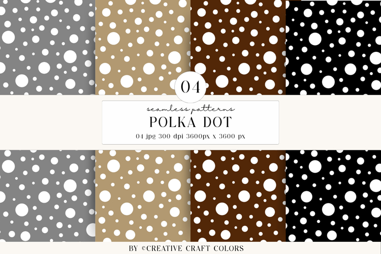 Polka Dot Seamless Patterns, rainbow digital papers, bright