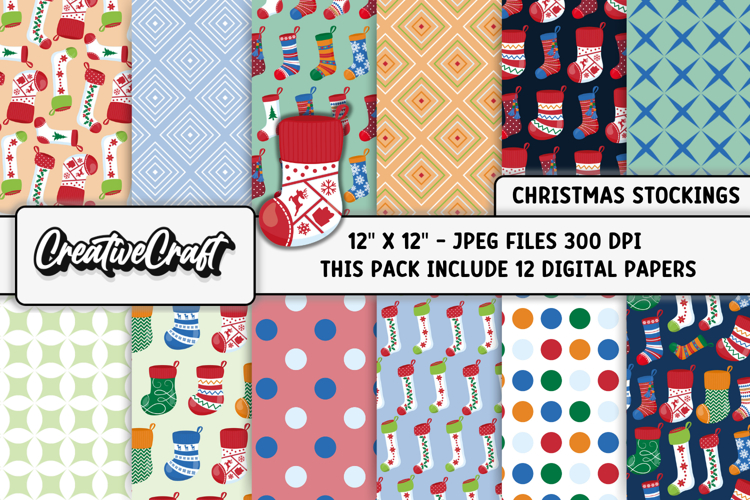 Christmas Stockings Clipart Image 4