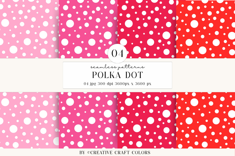 Polka Dot Seamless Patterns, rainbow digital papers, bright
