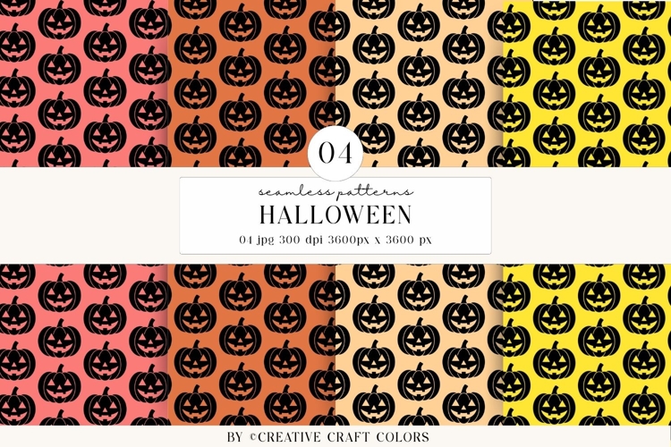 Halloween Seamless Patterns, Digital Paper, Scrapbook design