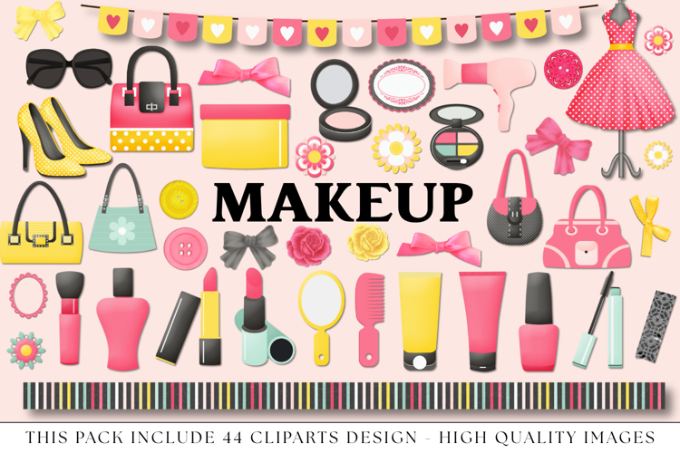 Makeup Clip Arts, makeup png graphics, salon beauty supplies