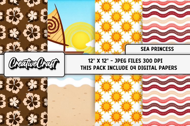 Beach Scrapbook Paper Image 19
