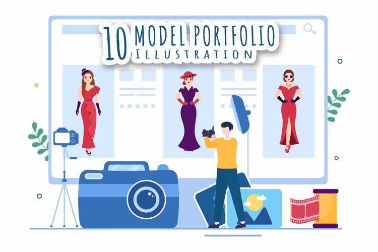 10 Model Portfolio Illustration example image 1