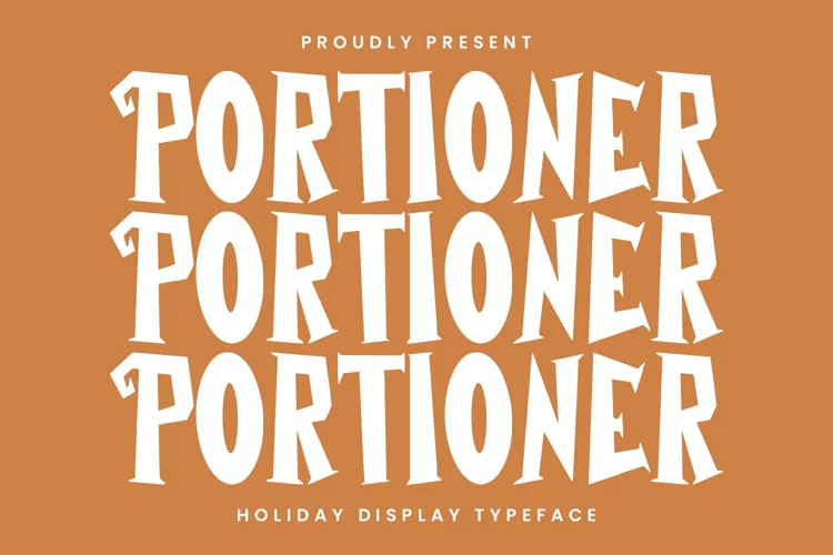 Portioner Holiday Display Typeface