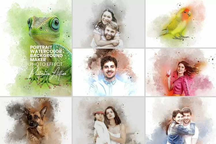 Portrait Watercolor Background Maker
