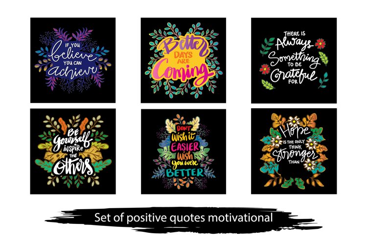 Set of positive quote motivational. example image 1