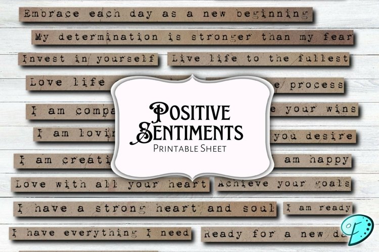 Positive Sentiments Printable Pages example image 1