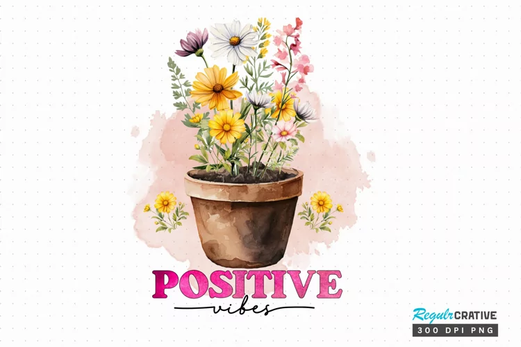 Positive vibes Sublimation PNG