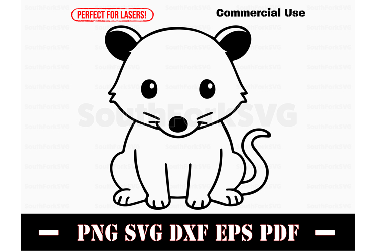 Opossum Svg Image 11