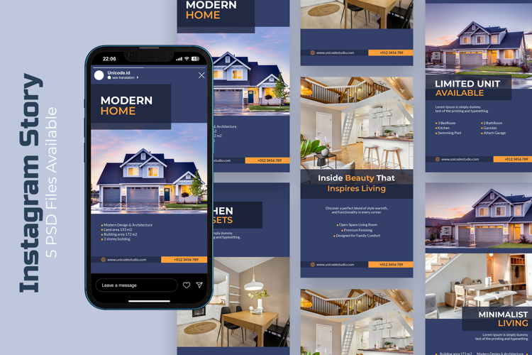Modern Home Real Estate Instagram Story Template