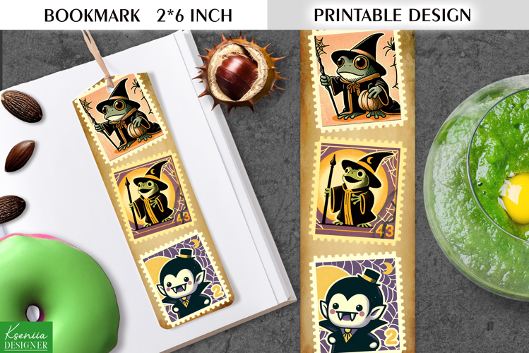 Vintage Halloween Printable Bookmark|Postage Stamp