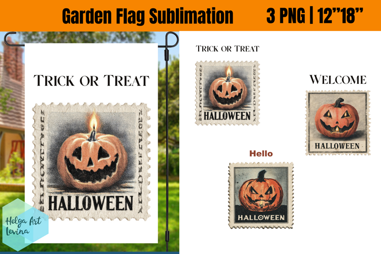 Garden Flag Sublimation designs | Halloween Sublimation