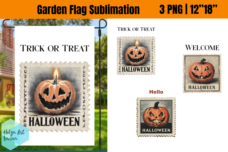 Garden Flag Sublimation designs | Halloween Sublimation