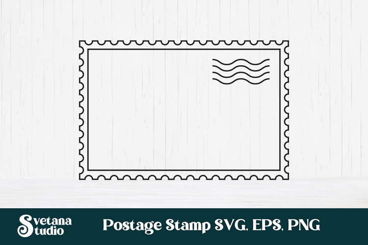 Postage stamp SVG design, postage stamp cut file