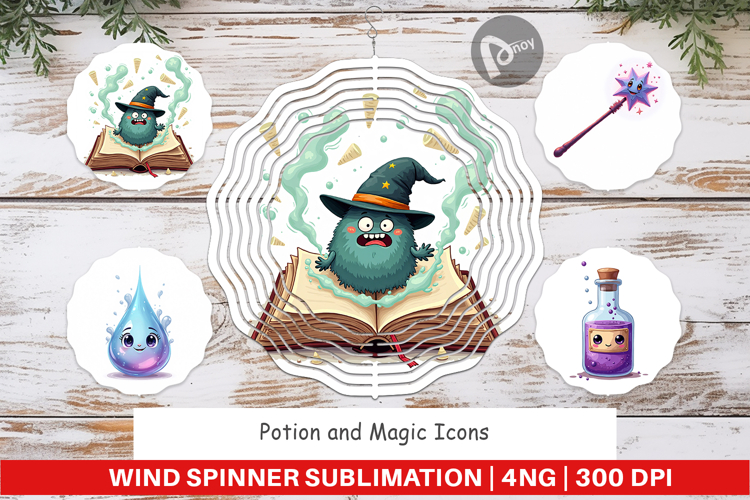 Wind Spinner Potion and Magic Icons