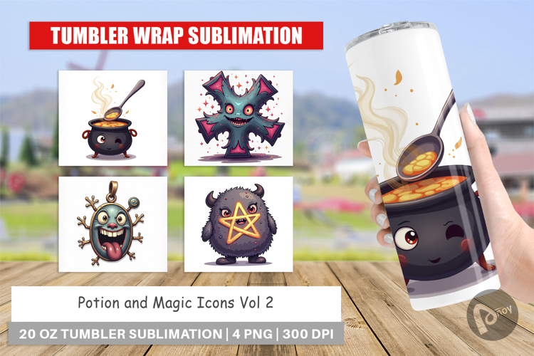 Tumbler Potion and Magic Icons