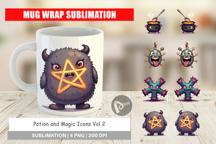 Mug Wrap Potion and Magic Icons