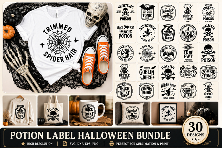 Potion Label Halloween Svg Bundle