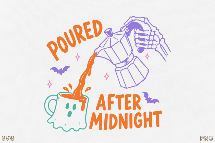 Halloween Skeleton Coffee SVG PNG Moka Pot Design