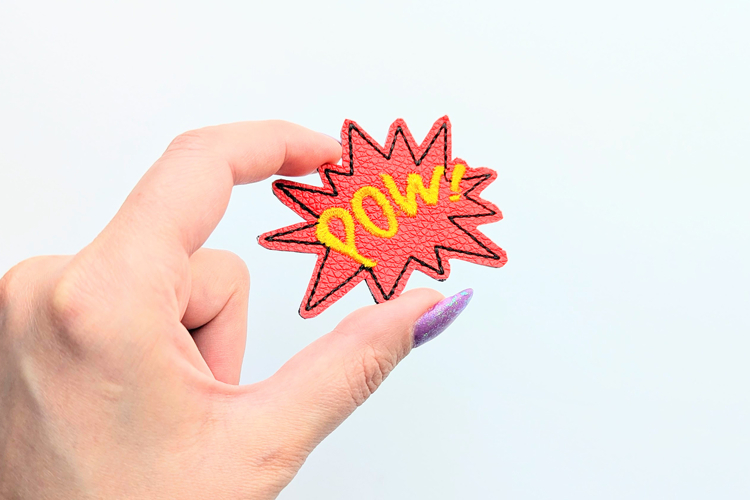 Comic Burst POW ITH Feltie Embroidery File