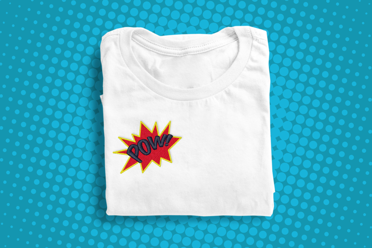 Comic Burst POW Mini Embroidery File