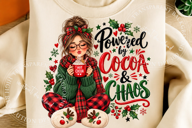 Powered by Cocoa & Chaos Christmas Girl Png, Cocoa & Chaos