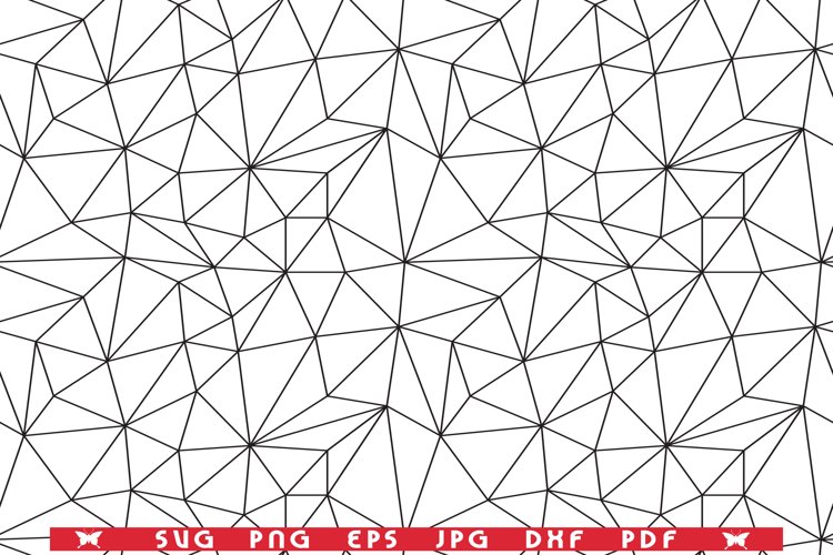 SVG Triangles, Black Grid, Seamless Pattern example image 1